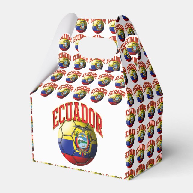 Flag of Ecuador Soccer Ball Favour Box (Front Side)