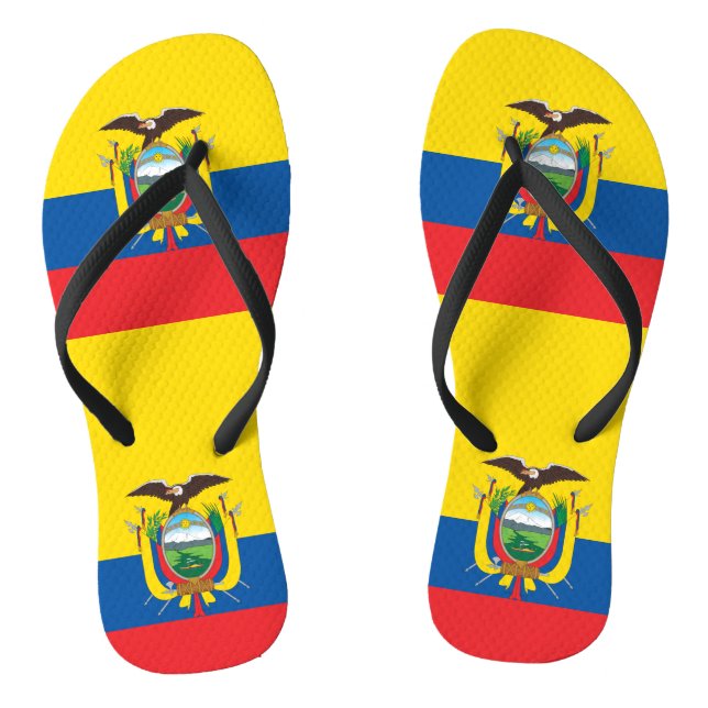 Flag of Ecuador Thongs (Footbed)