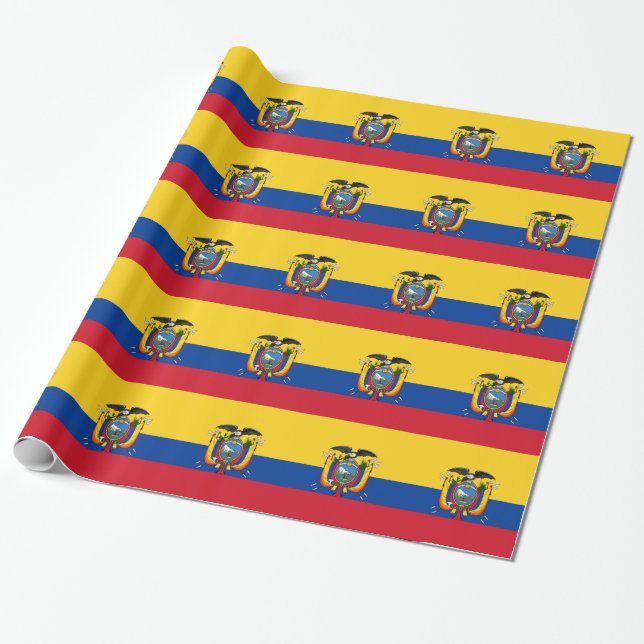 Flag of Ecuador Wrapping Paper (Unrolled)