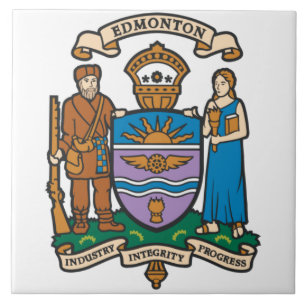 Flag of Edmonton (Alberta, Canada) Ceramic Tile