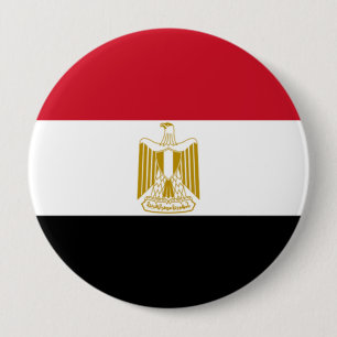 Flag of Egypt 10 Cm Round Badge