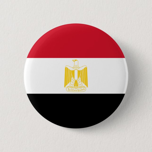 Flag of Egypt 6 Cm Round Badge (Front)