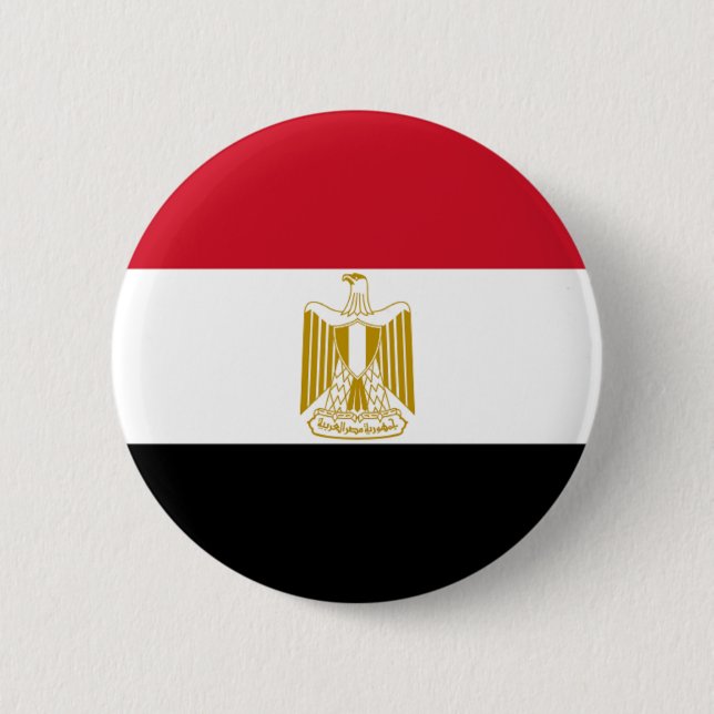Flag of Egypt 6 Cm Round Badge (Front)