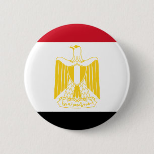 Flag of Egypt 6 Cm Round Badge