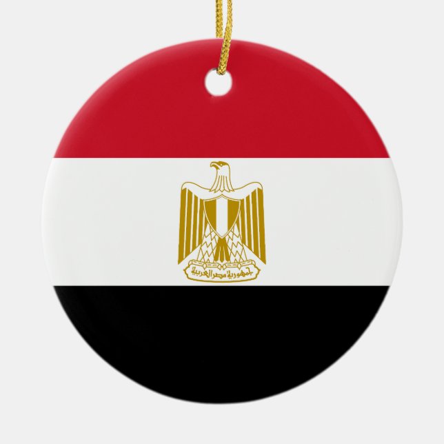Flag of Egypt Ceramic Ornament (Front)