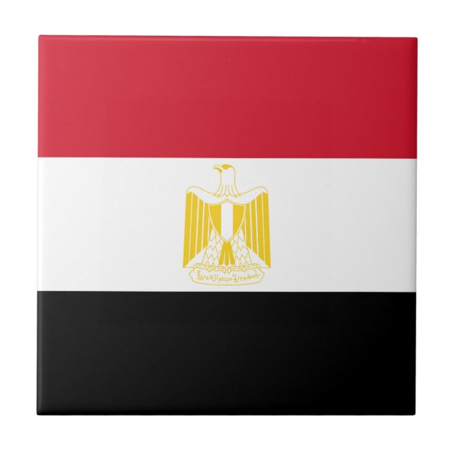 Flag of Egypt Ceramic Tile (Front)