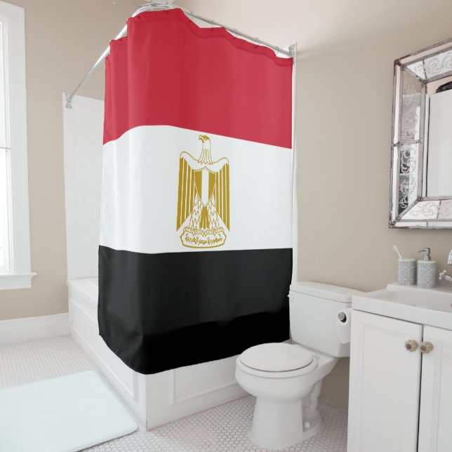 Flag of Egypt Shower Curtain (In Situ)