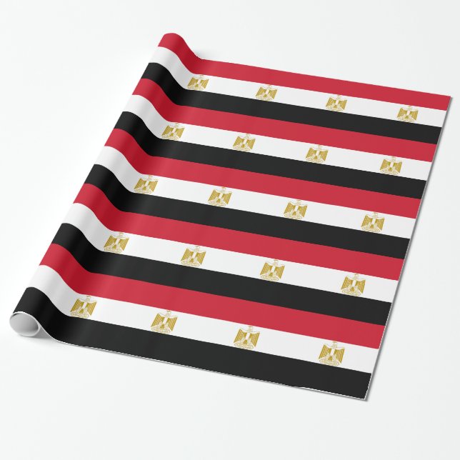 Flag of Egypt Wrapping Paper (Unrolled)