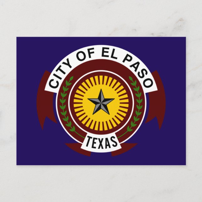 Flag of El Paso Postcard (Front)