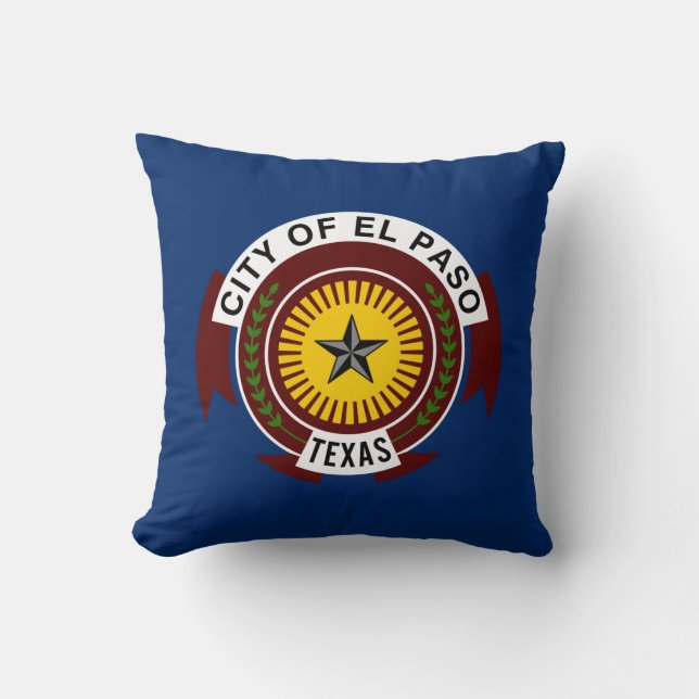 Flag of El Paso (Texas City) Cushion (Front)
