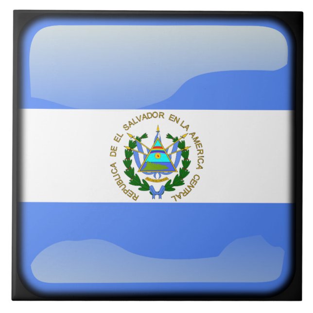 Flag of El Salvador Ceramic Tile (Front)
