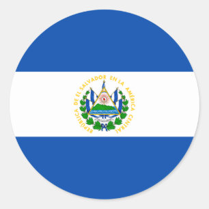 Flag of El Salvador Classic Round Sticker