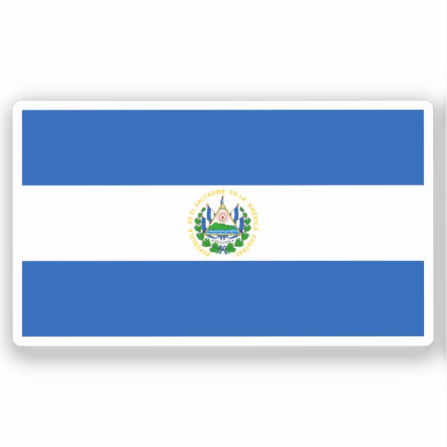 Flag of El Salvador custom-cut  (Front)