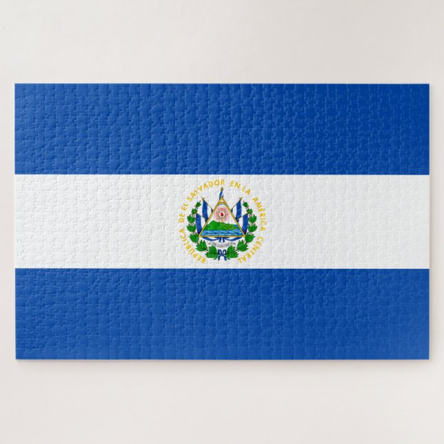 Flag of El Salvador Jigsaw Puzzle (Horizontal)