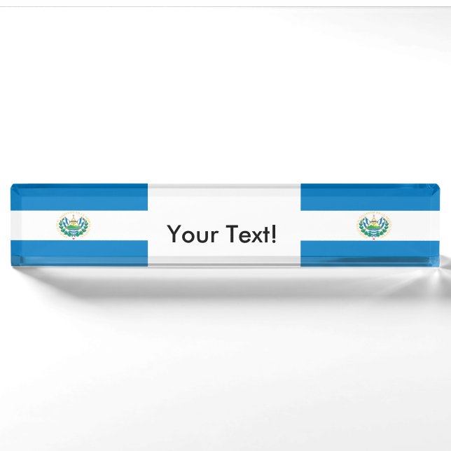 Flag of El Salvador Nameplate (Front)