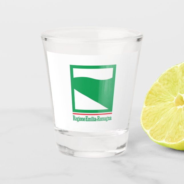 Flag of Emilia Romagna (Italy)   Shot Glass (Front)