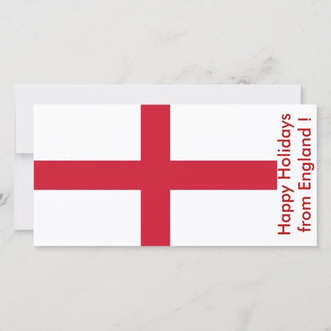 Flag of England, Happy Holidays from U.K. Holiday Card (Front)