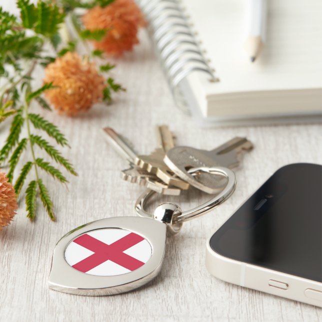 Flag of England Key Ring (Side)