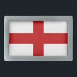 Flag of England or St. George Cross Belt Buckle<br><div class="desc">The red and white English flag or St. George Cross.</div>