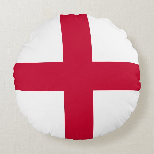 Flag of England Round Cushion (Front)