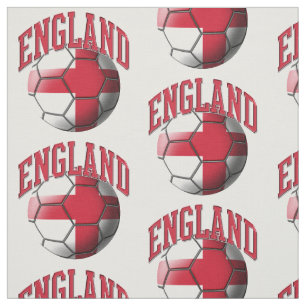 Flag of England Soccer Ball Pattern Fabric