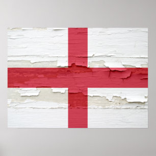 Flag of England Weathered Poster