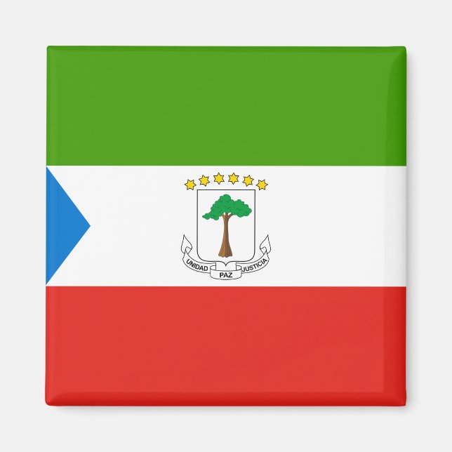 Flag of Equatorial Guinea (Africa) Magnet (Front)