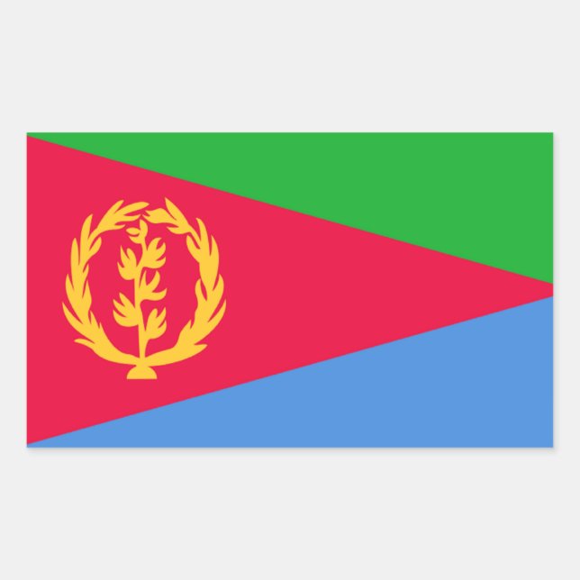 Flag of Eritrea Rectangular Sticker (Front)