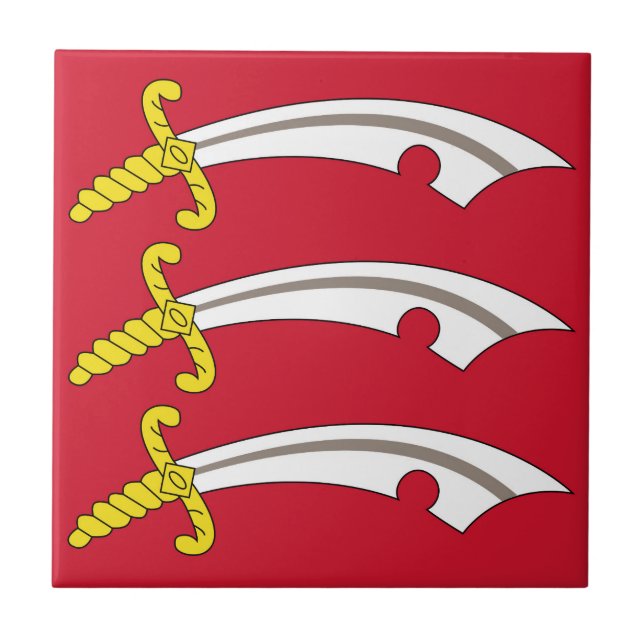 Flag of Essex (UK county) Ceramic Tile (Front)