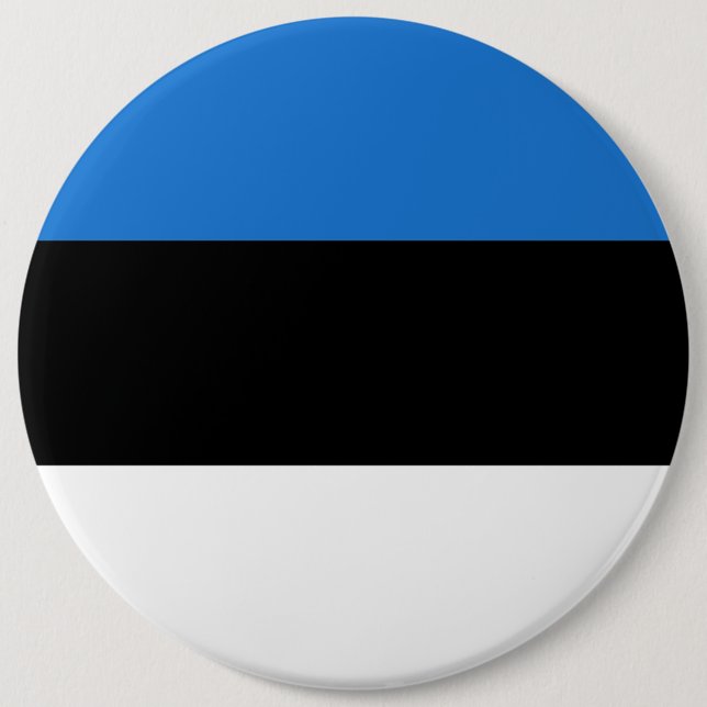 Flag of Estonia 6 Cm Round Badge (Front)