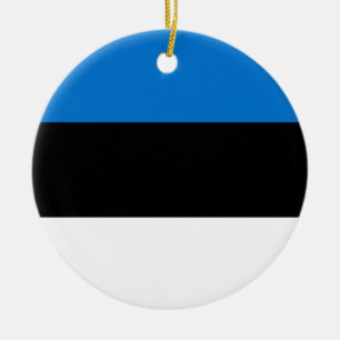 Flag of Estonia Ceramic Ornament