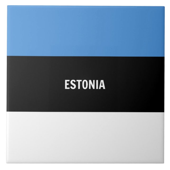 Flag of Estonia Ceramic Tile (Front)
