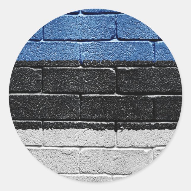 Flag of Estonia Classic Round Sticker (Front)