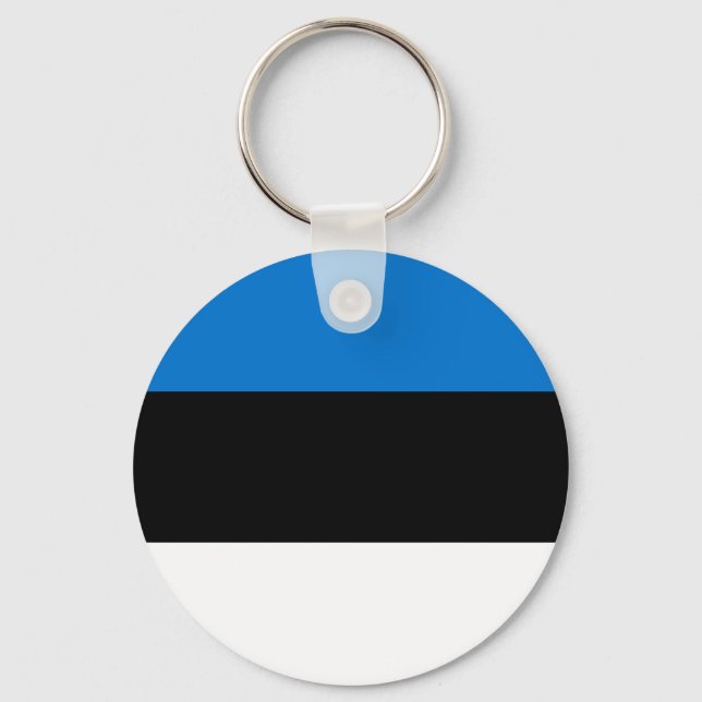 Flag of Estonia Key Ring (Front)