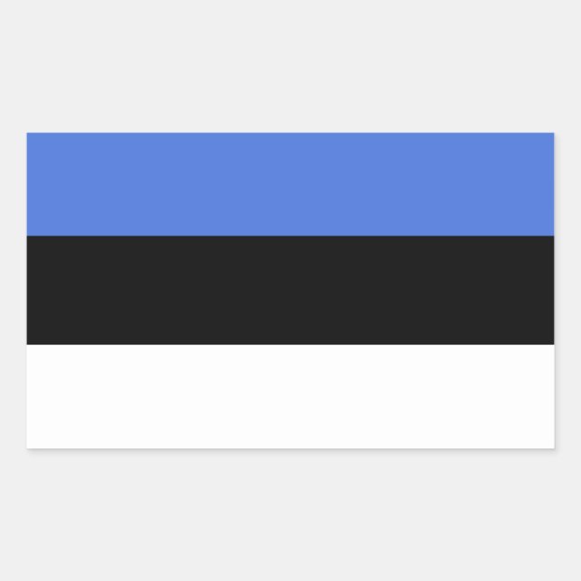 Flag of Estonia Rectangular Sticker (Front)