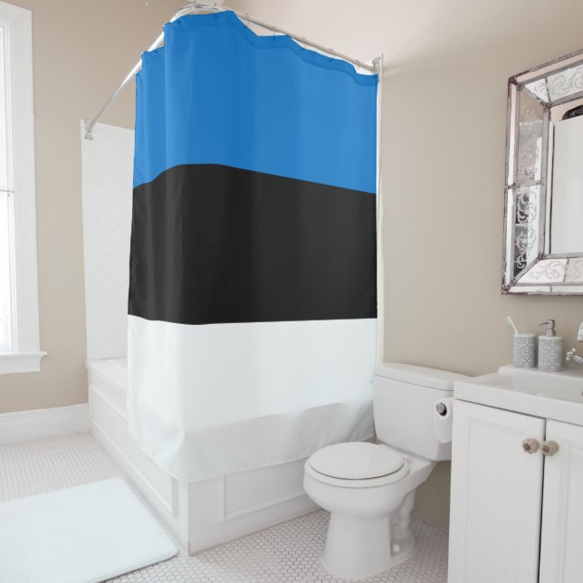 Flag of Estonia Shower Curtain (In Situ)