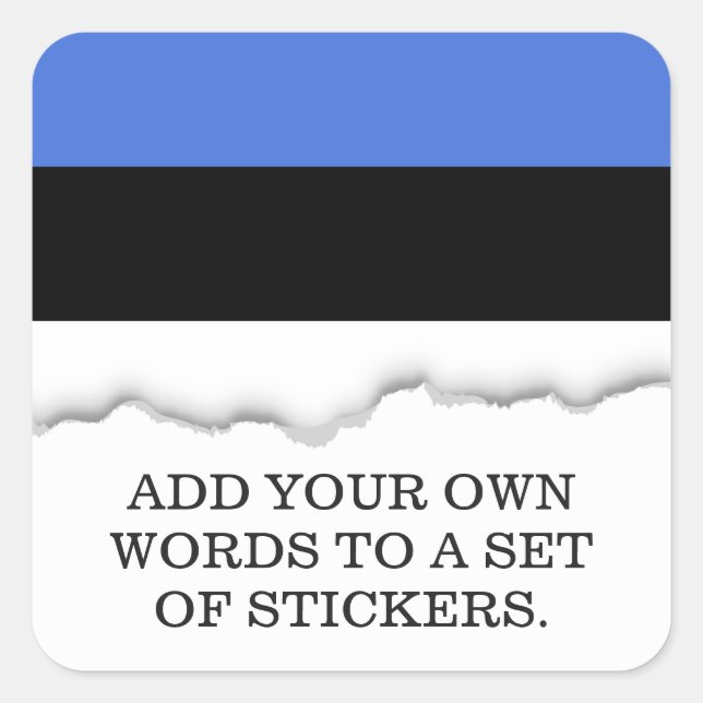 Flag of Estonia Square Sticker (Front)