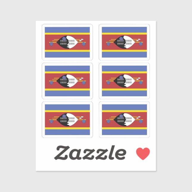 Flag of Eswatini Collection pack of 6 (Sheet)