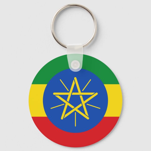 Flag of Ethiopia Key Ring (Front)