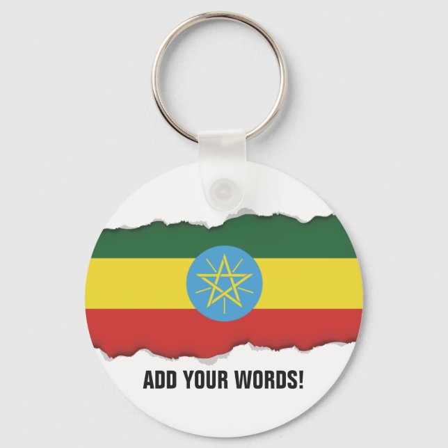 Flag of Ethiopia Key Ring (Front)