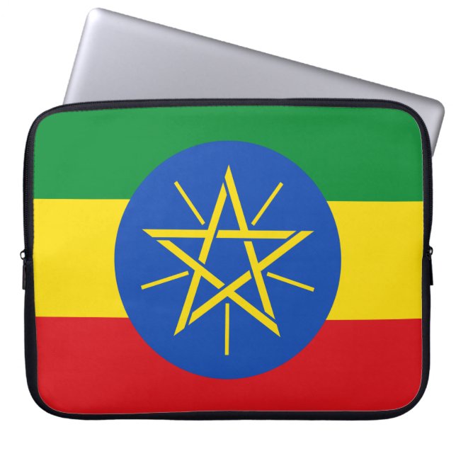 Flag of Ethiopia Laptop Sleeve (Front)