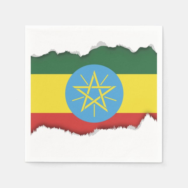 Flag of Ethiopia Napkin (Front)