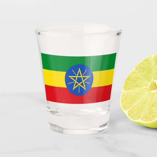Flag of Ethiopia Shot Glass (Front)