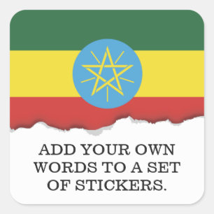 Flag of Ethiopia Square Sticker