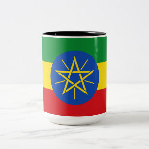 Flag of Ethiopia Two-Tone Coffee Mug