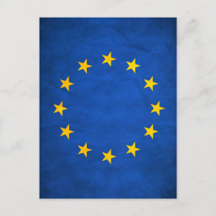 Flag of European Union, EU Flag, Flag of Europe Postcard