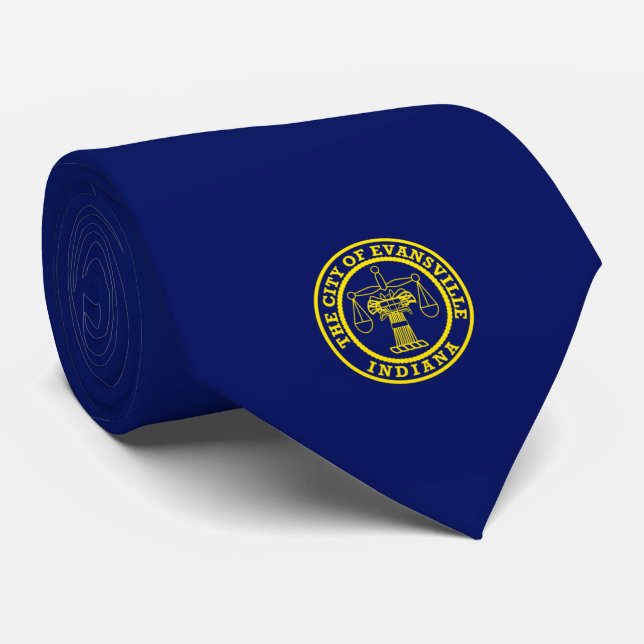 Flag of Evansville (Indiana) Tie (Rolled)