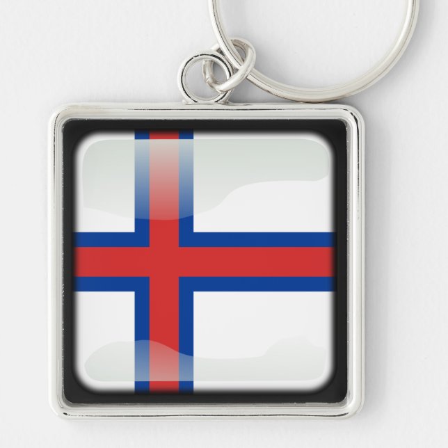 Flag of Faroe Islands Key Ring (Front)