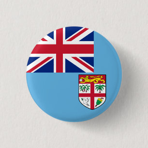 Flag of Fiji 3 Cm Round Badge