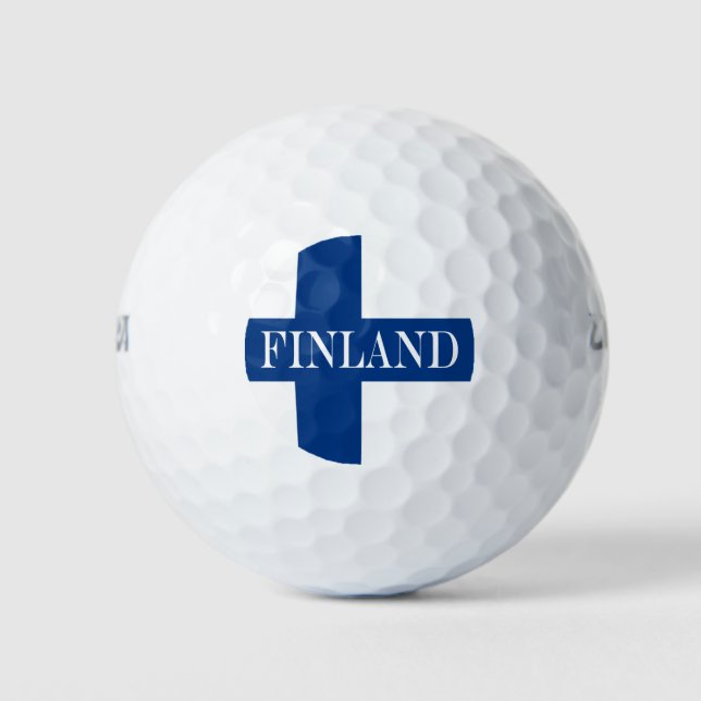 Flag of Finland Blue Cross Suomi Golf Balls (Front)